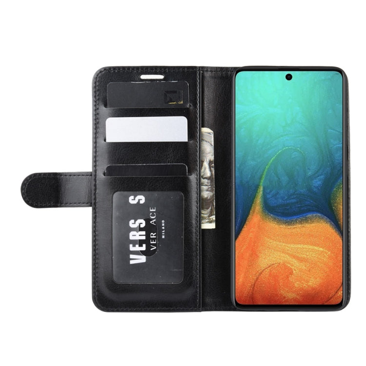 For Galaxy A71 R64 Texture Single Horizontal Flip Protective Case with Holder & Card Slots & Wallet& Photo Frame