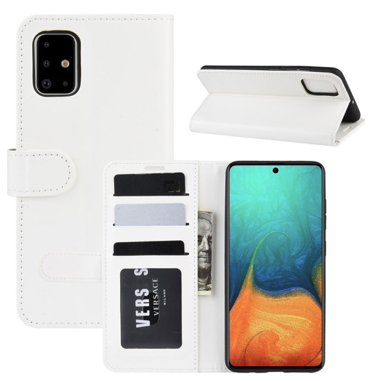 For Galaxy A71 R64 Texture Single Horizontal Flip Protective Case with Holder & Card Slots & Wallet& Photo Frame