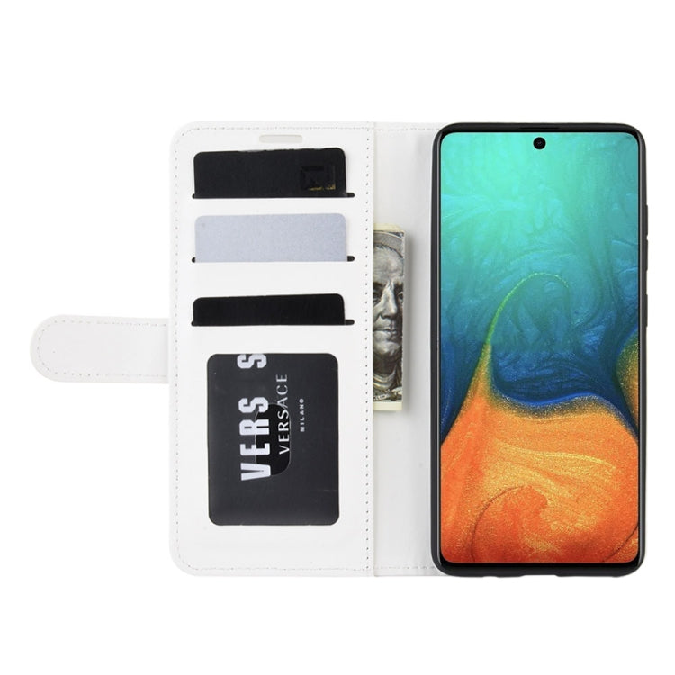 For Galaxy A71 R64 Texture Single Horizontal Flip Protective Case with Holder & Card Slots & Wallet& Photo Frame