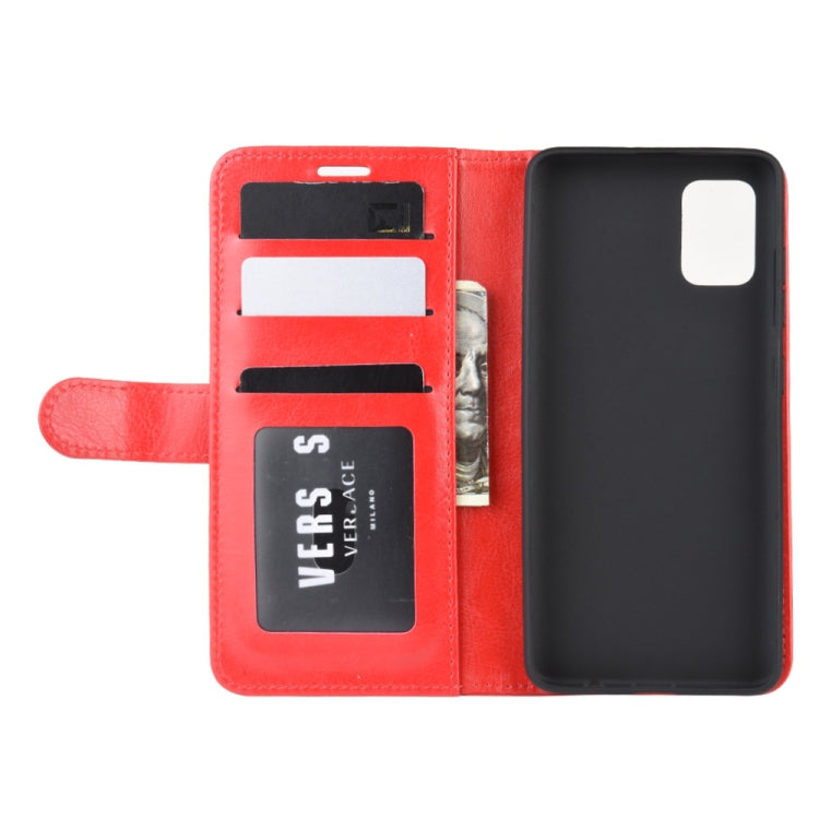 For Galaxy A71 R64 Texture Single Horizontal Flip Protective Case with Holder & Card Slots & Wallet& Photo Frame