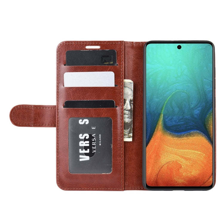 For Galaxy A71 R64 Texture Single Horizontal Flip Protective Case with Holder & Card Slots & Wallet& Photo Frame