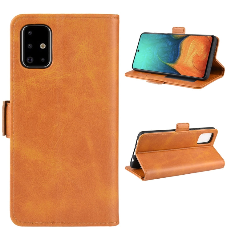 For Galaxy A71 Dual-side Magnetic Buckle Horizontal Flip Leather Case with Holder & Card Slots & Wallet