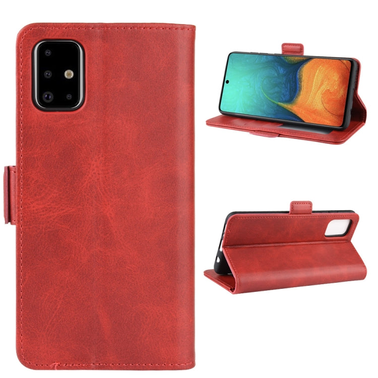 For Galaxy A71 Dual-side Magnetic Buckle Horizontal Flip Leather Case with Holder & Card Slots & Wallet