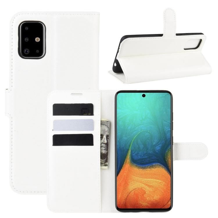 For Galaxy A71 Litchi Texture Horizontal Flip Protective Case with Holder & Card Slots & Wallet