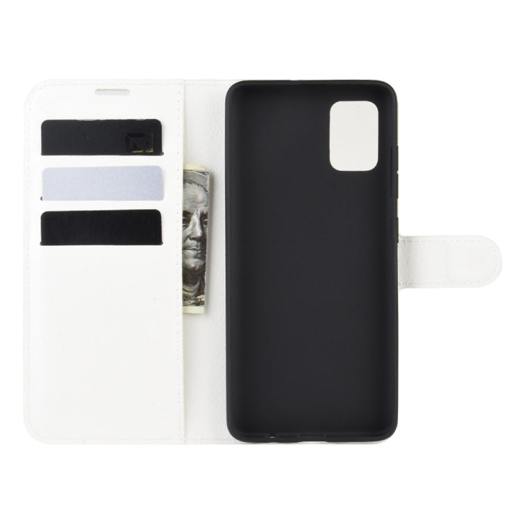 For Galaxy A71 Litchi Texture Horizontal Flip Protective Case with Holder & Card Slots & Wallet