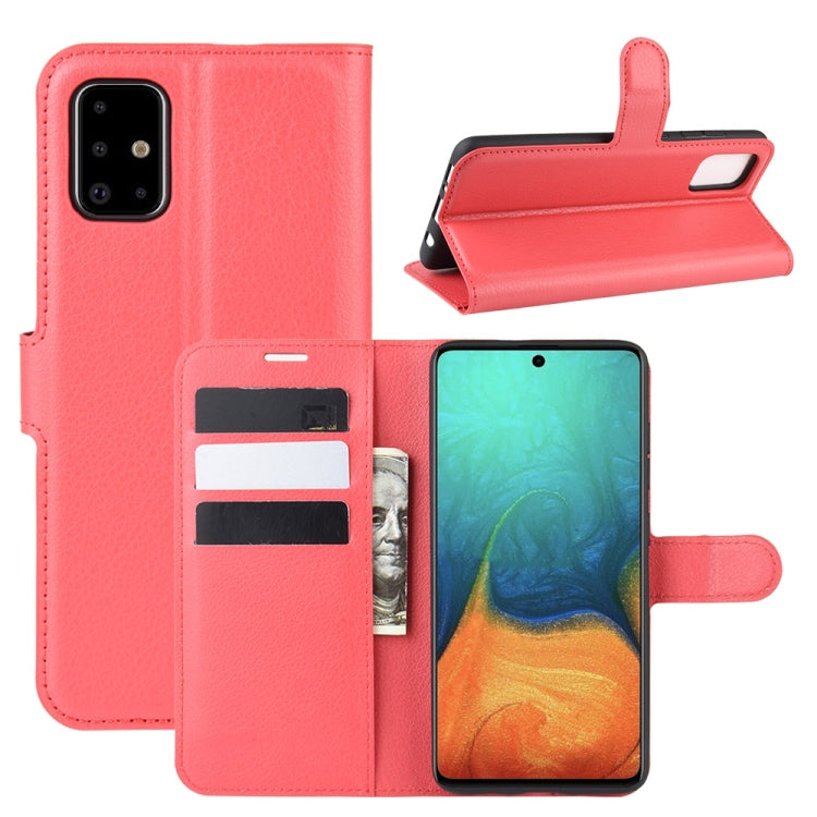 For Galaxy A71 Litchi Texture Horizontal Flip Protective Case with Holder & Card Slots & Wallet