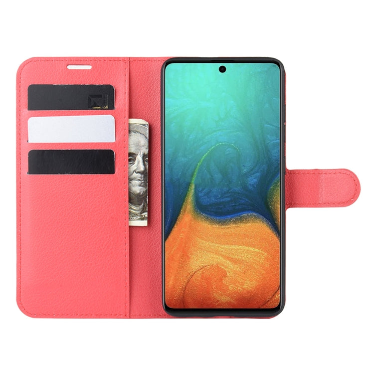 For Galaxy A71 Litchi Texture Horizontal Flip Protective Case with Holder & Card Slots & Wallet