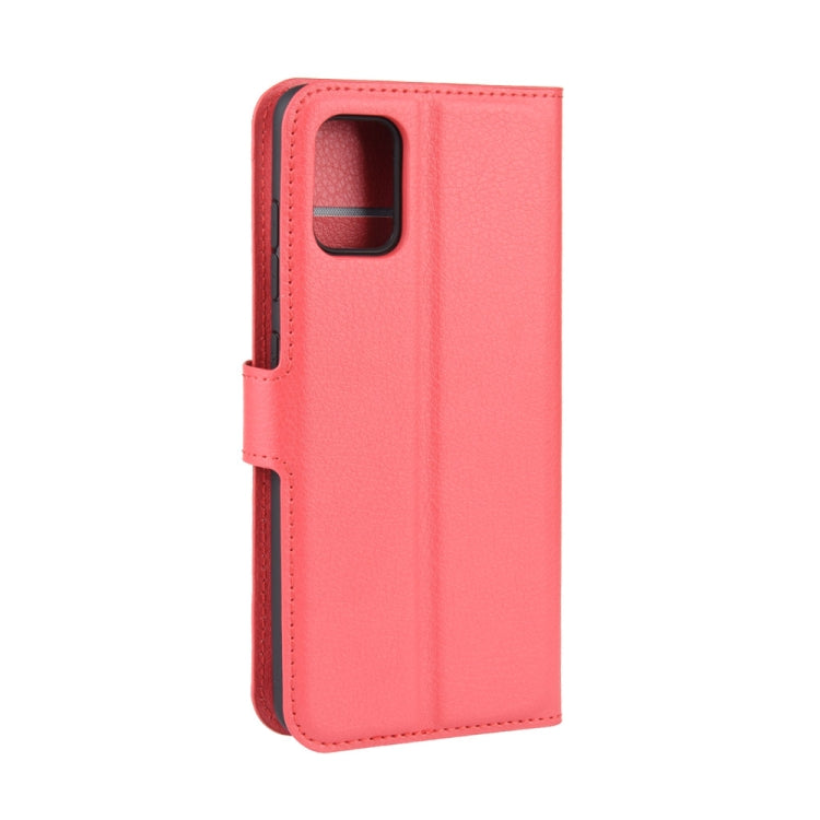 For Galaxy A71 Litchi Texture Horizontal Flip Protective Case with Holder & Card Slots & Wallet