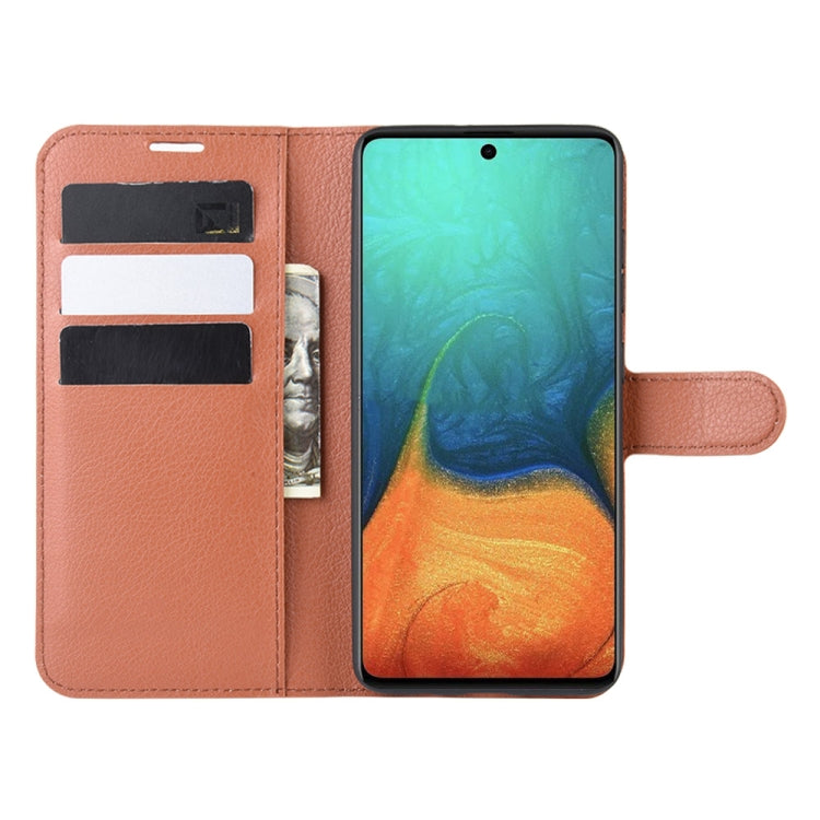 For Galaxy A71 Litchi Texture Horizontal Flip Protective Case with Holder & Card Slots & Wallet