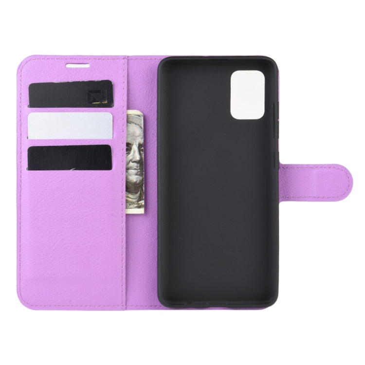 For Galaxy A71 Litchi Texture Horizontal Flip Protective Case with Holder & Card Slots & Wallet