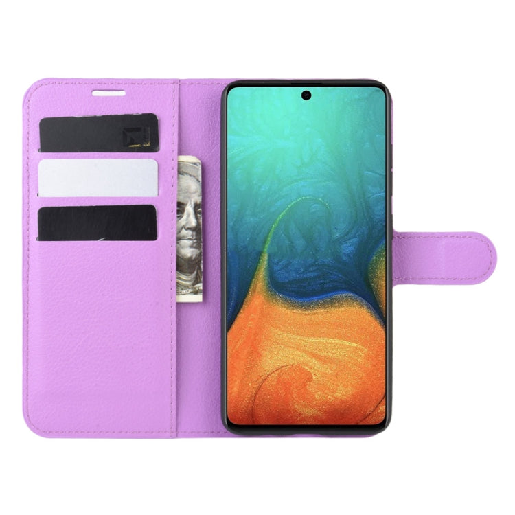 For Galaxy A71 Litchi Texture Horizontal Flip Protective Case with Holder & Card Slots & Wallet