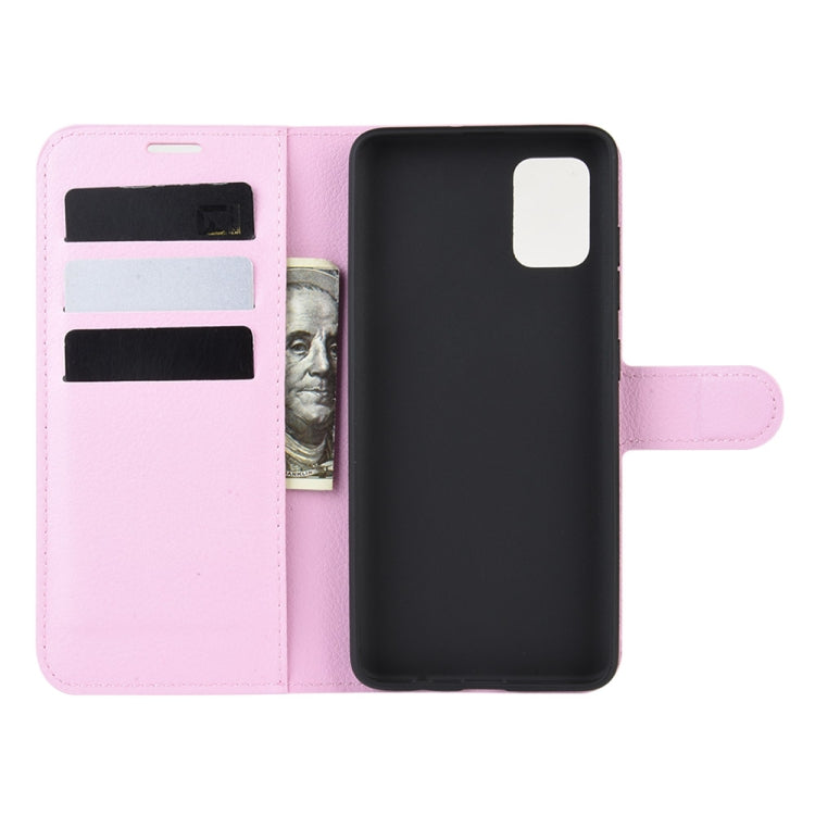 For Galaxy A71 Litchi Texture Horizontal Flip Protective Case with Holder & Card Slots & Wallet