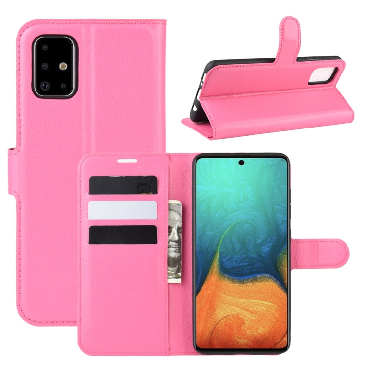 For Galaxy A71 Litchi Texture Horizontal Flip Protective Case with Holder & Card Slots & Wallet