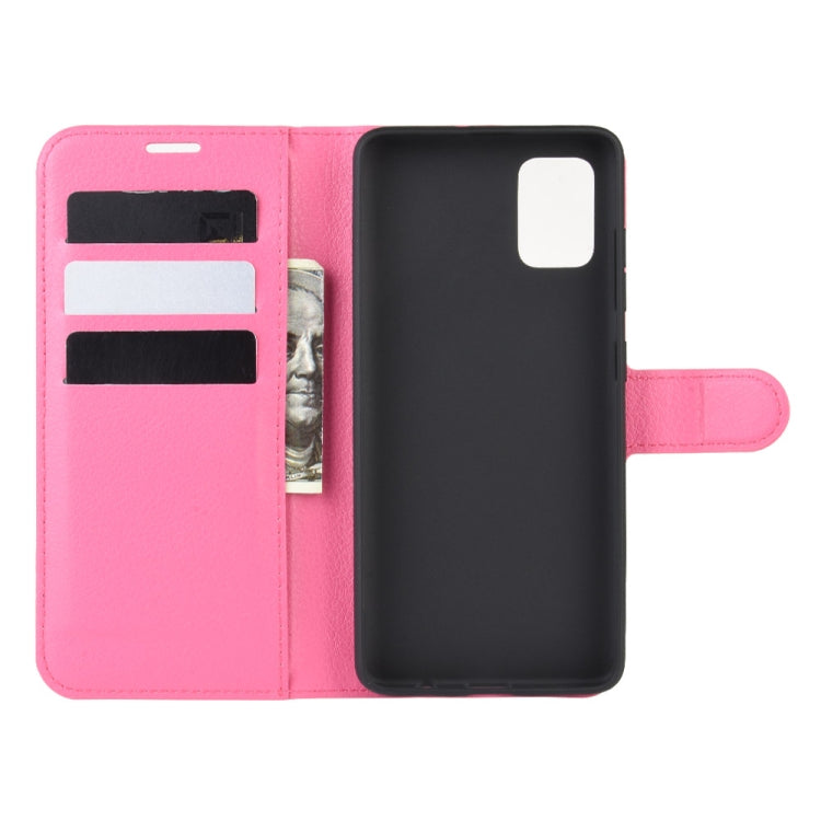 For Galaxy A71 Litchi Texture Horizontal Flip Protective Case with Holder & Card Slots & Wallet