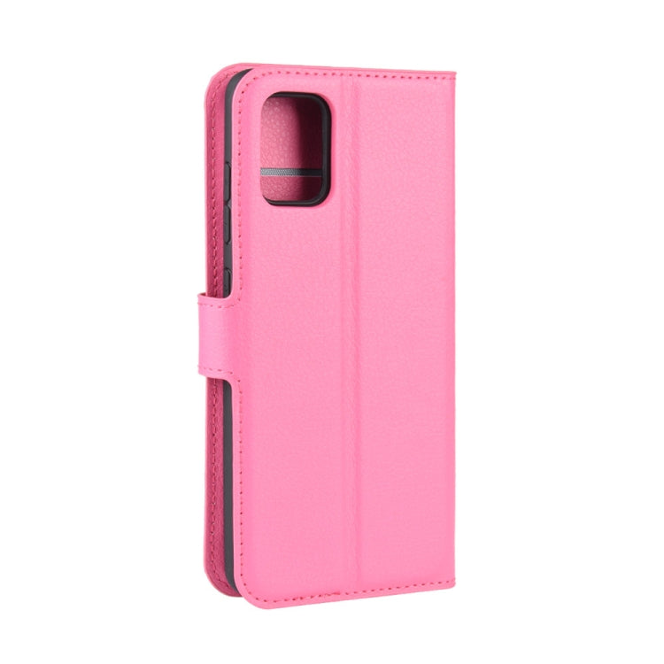 For Galaxy A71 Litchi Texture Horizontal Flip Protective Case with Holder & Card Slots & Wallet