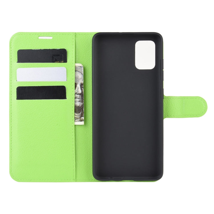 For Galaxy A71 Litchi Texture Horizontal Flip Protective Case with Holder & Card Slots & Wallet