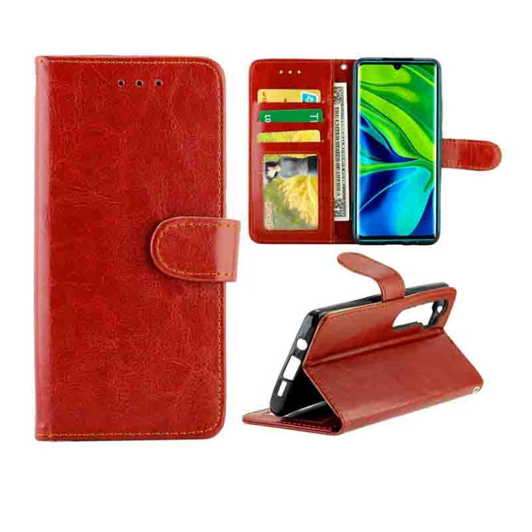 For Xiaomi Note10/CC9 Pro Crazy Horse Texture Leather Horizontal Flip Protective Case with Holder & Card Slots & Wallet & Photo Frame