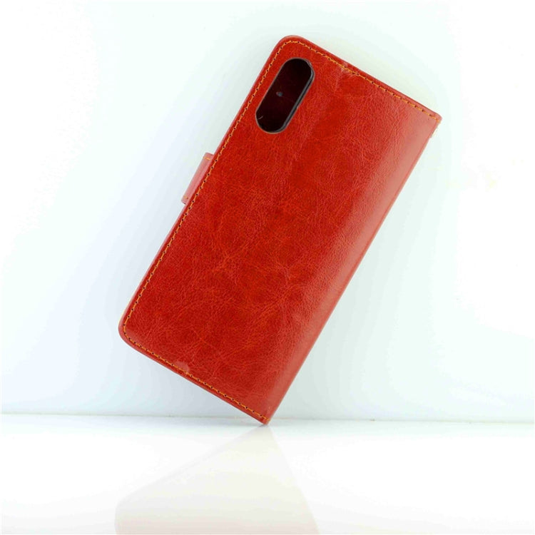 For  Galaxy A30s/A50 Crazy Horse Texture Leather Horizontal Flip Protective Case with Holder & Card Slots & Wallet & Photo Frame