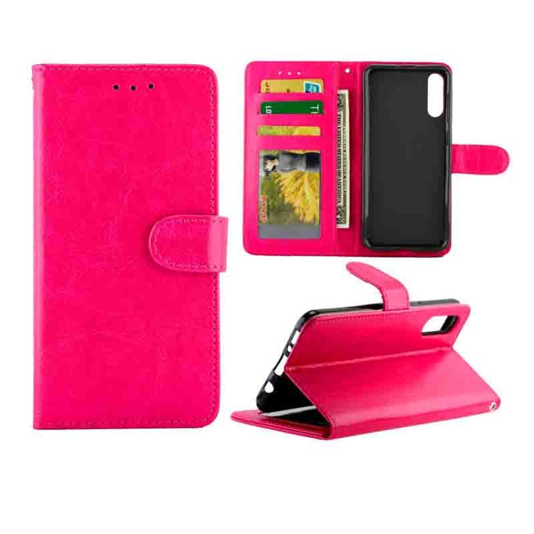 For  Galaxy A30s/A50 Crazy Horse Texture Leather Horizontal Flip Protective Case with Holder & Card Slots & Wallet & Photo Frame