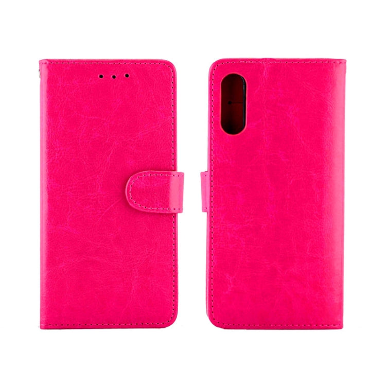 For  Galaxy A30s/A50 Crazy Horse Texture Leather Horizontal Flip Protective Case with Holder & Card Slots & Wallet & Photo Frame