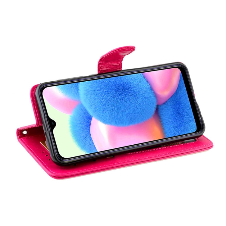 For  Galaxy A30s/A50 Crazy Horse Texture Leather Horizontal Flip Protective Case with Holder & Card Slots & Wallet & Photo Frame