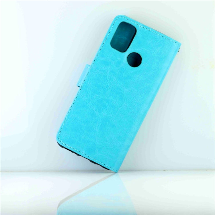 For Galaxy M30s Crazy Horse Texture Leather Horizontal Flip Protective Case with Holder & Card Slots & Wallet & Photo Frame