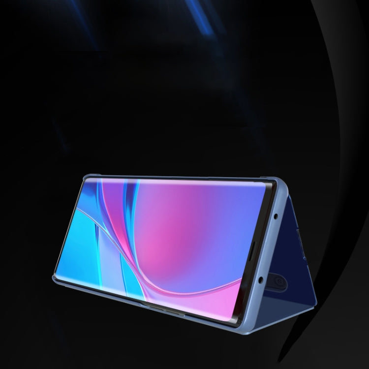For Xiaomi Redmi Note 8T Plated Mirror Horizontal Flip Leather with Stand Mobile Phone Holster