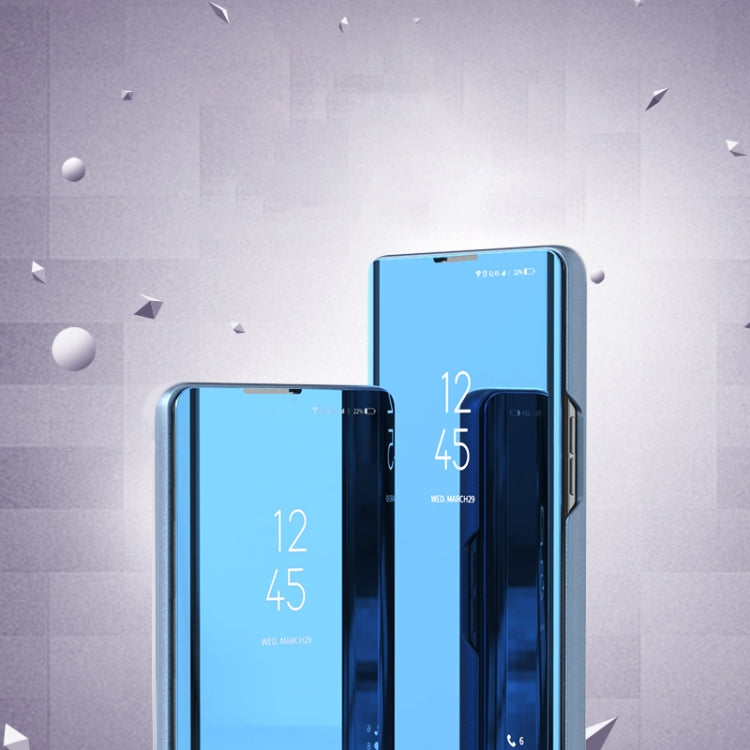 For Xiaomi Redmi Note 8T Plated Mirror Horizontal Flip Leather with Stand Mobile Phone Holster