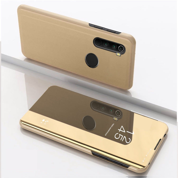 For Xiaomi Redmi Note 8T Plated Mirror Horizontal Flip Leather with Stand Mobile Phone Holster