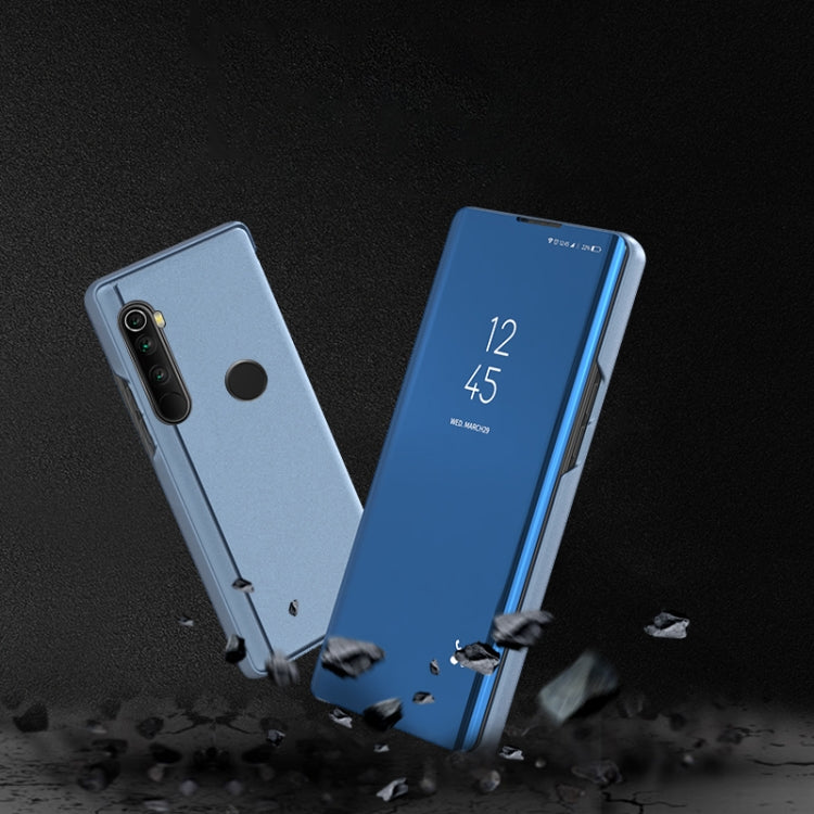For Xiaomi Redmi Note 8T Plated Mirror Horizontal Flip Leather with Stand Mobile Phone Holster