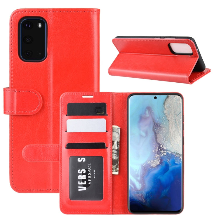 For Galaxy S20 R64 Texture Single Horizontal Flip Protective Case with Holder & Card Slots & Wallet& Photo Frame