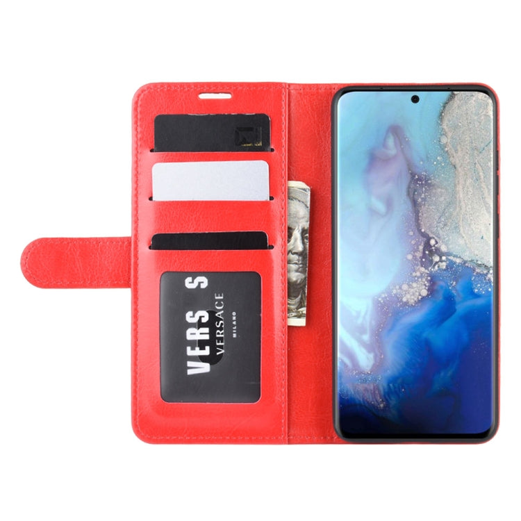 For Galaxy S20 R64 Texture Single Horizontal Flip Protective Case with Holder & Card Slots & Wallet& Photo Frame