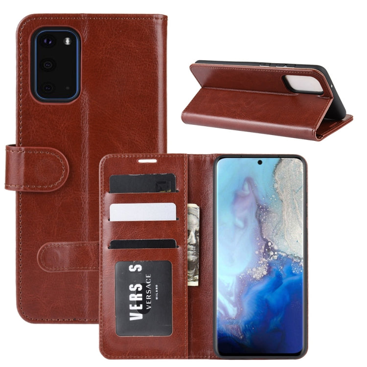 For Galaxy S20 R64 Texture Single Horizontal Flip Protective Case with Holder & Card Slots & Wallet& Photo Frame