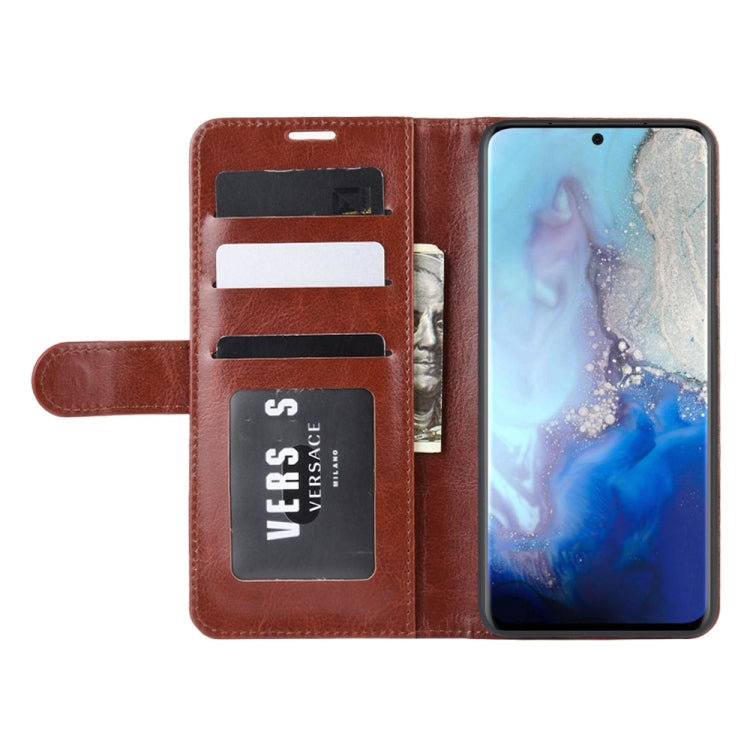 For Galaxy S20 R64 Texture Single Horizontal Flip Protective Case with Holder & Card Slots & Wallet& Photo Frame