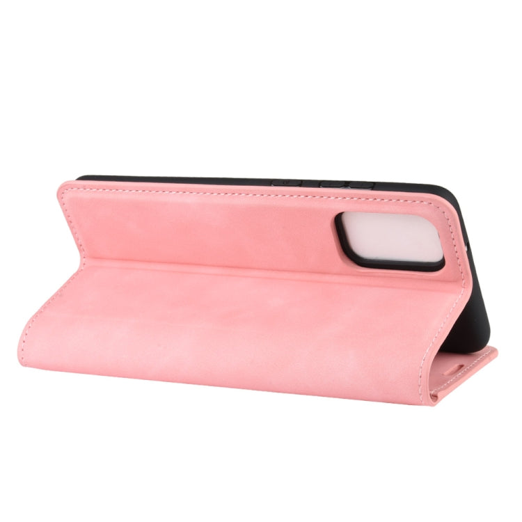 For Galaxy S20+ Retro-skin Business Magnetic Suction Leather Case with Holder & Card Slots & Wallet