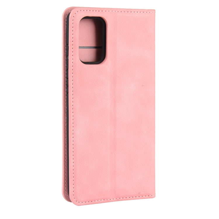 For Galaxy S20+ Retro-skin Business Magnetic Suction Leather Case with Holder & Card Slots & Wallet