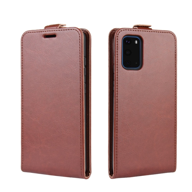 For Galaxy S20 R64 Texture Single Vertical Flip Leather Protective Case with Card Slots & Photo Frame