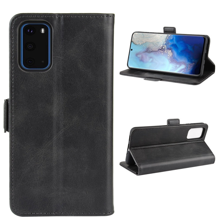 For Galaxy S20 Dual-side Magnetic Buckle Horizontal Flip Leather Case with Holder & Card Slots & Wallet