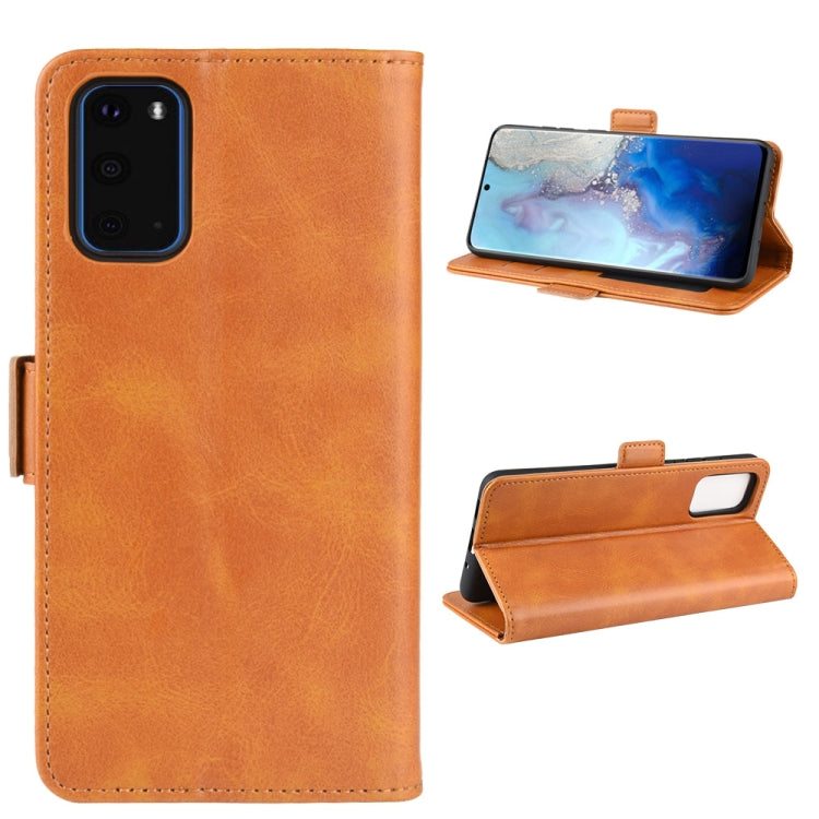 For Galaxy S20 Dual-side Magnetic Buckle Horizontal Flip Leather Case with Holder & Card Slots & Wallet