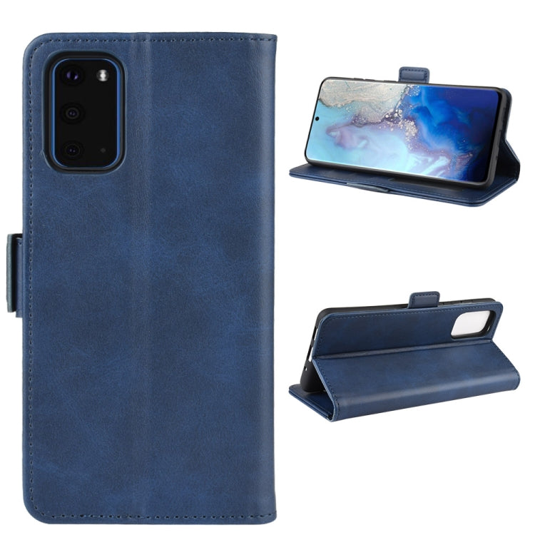 For Galaxy S20 Dual-side Magnetic Buckle Horizontal Flip Leather Case with Holder & Card Slots & Wallet