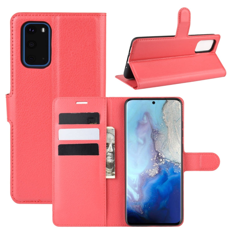 For Galaxy S20 Litchi Texture Horizontal Flip Protective Case with Holder & Card Slots & Wallet