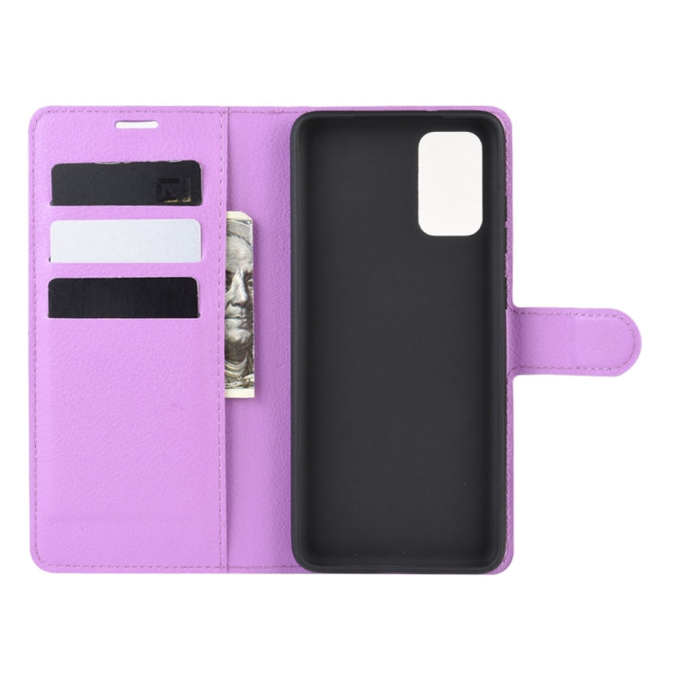 For Galaxy S20 Litchi Texture Horizontal Flip Protective Case with Holder & Card Slots & Wallet