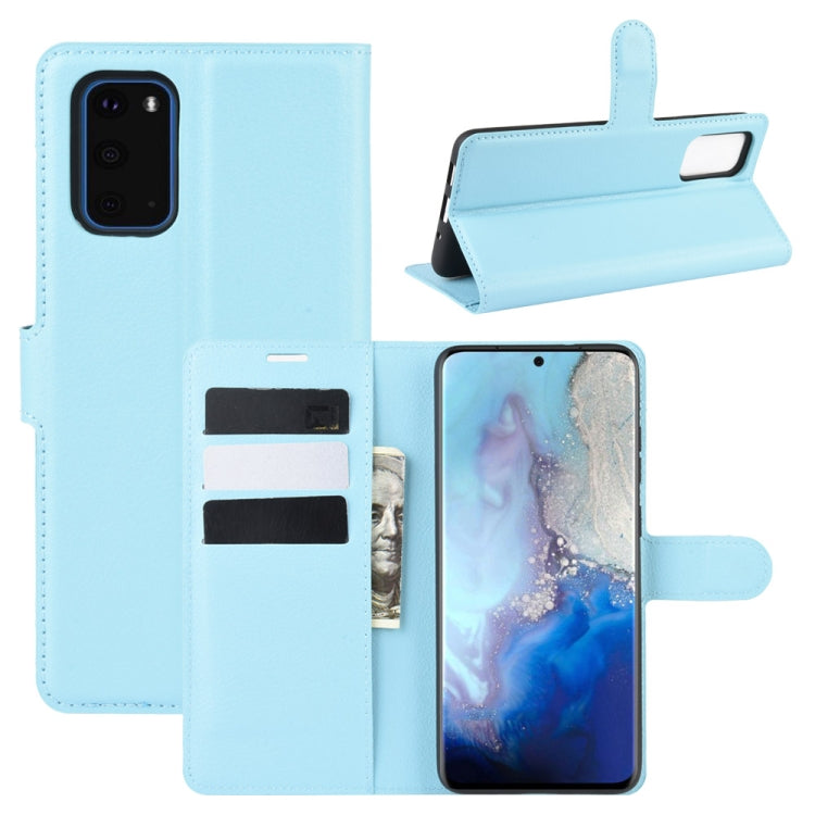 For Galaxy S20 Litchi Texture Horizontal Flip Protective Case with Holder & Card Slots & Wallet