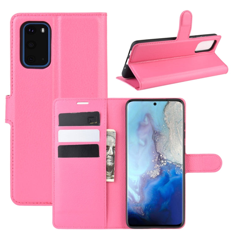 For Galaxy S20 Litchi Texture Horizontal Flip Protective Case with Holder & Card Slots & Wallet