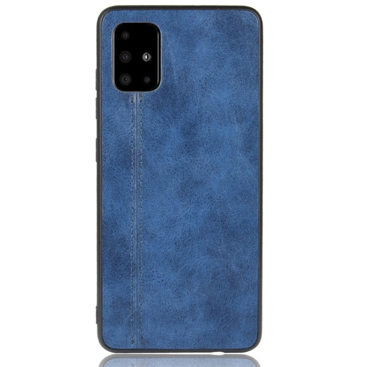 For Galaxy A51 Shockproof Sewing Cow Pattern Skin PC + PU + TPU Case