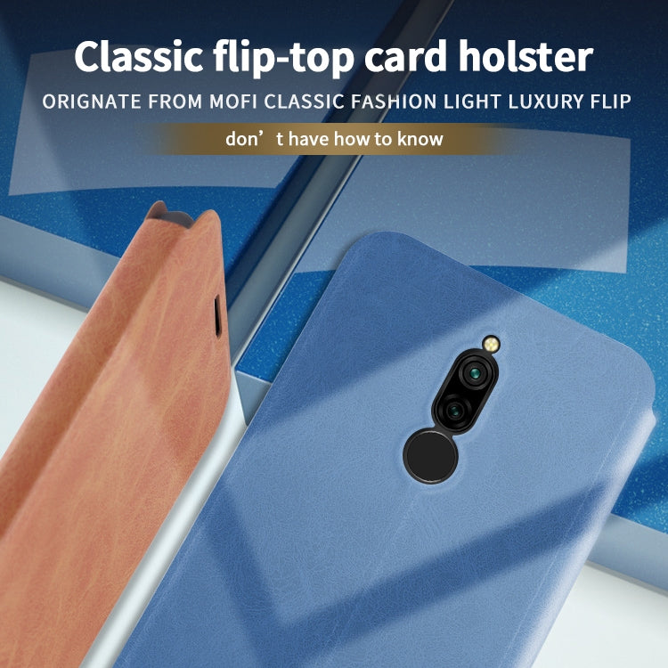For Xiaomi RedMi 8 MOFI Crazy Horse Texture Horizontal Flip Protective Leather Case