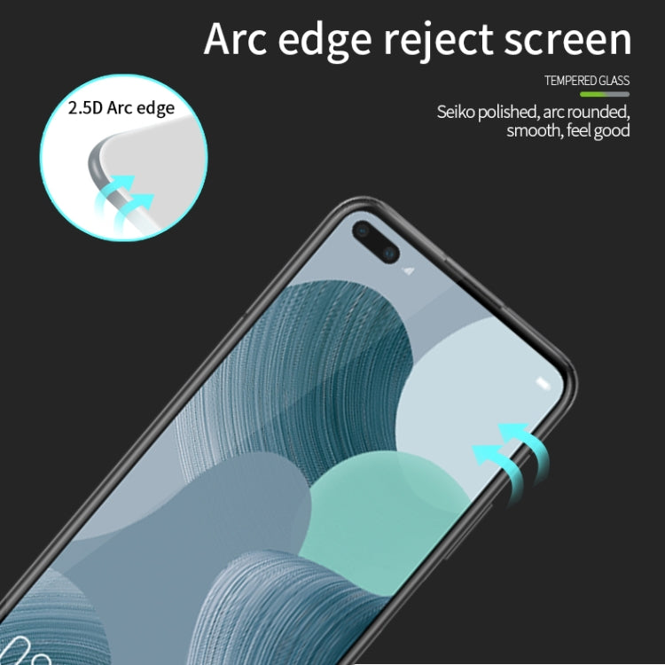 For Huawei Nova 6 MOFI 9H 2.5D Full Screen Tempered Glass Film(Black)