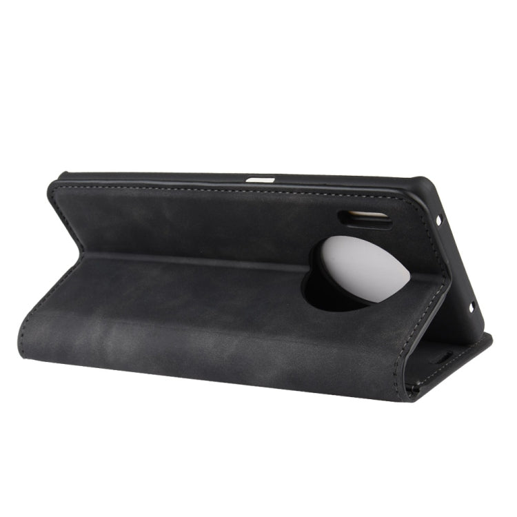 For Huawei Mate 30 Pro Retro-skin Business Magnetic Suction Leather Case with Holder & Card Slots & Wallet