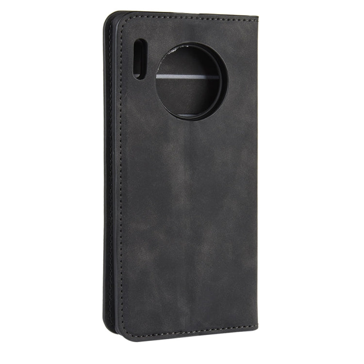 For Huawei Mate 30 Pro Retro-skin Business Magnetic Suction Leather Case with Holder & Card Slots & Wallet