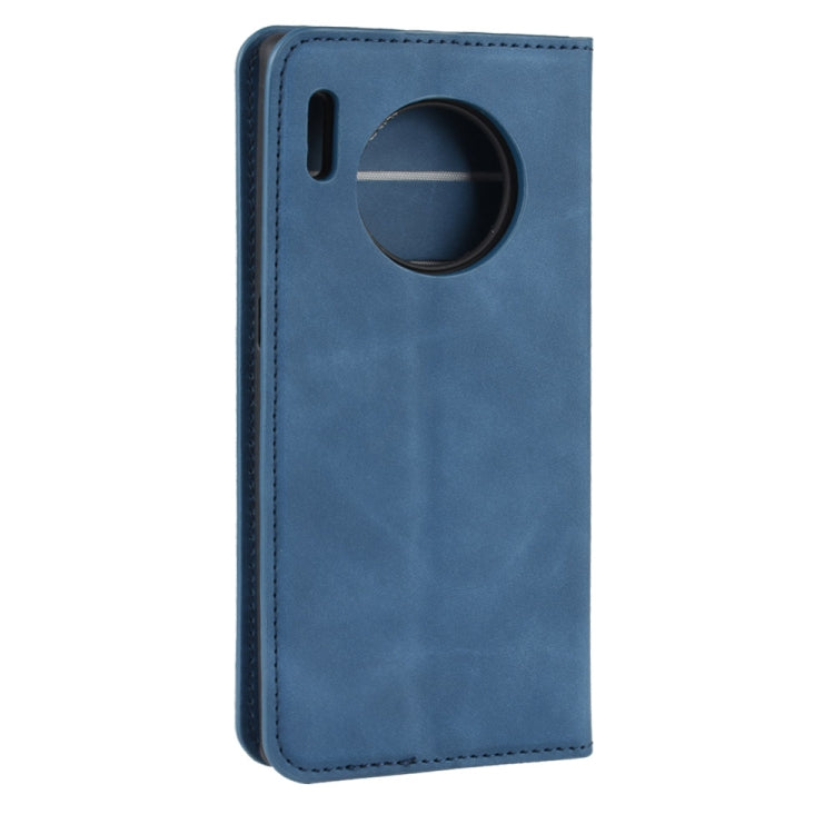For Huawei Mate 30 Pro Retro-skin Business Magnetic Suction Leather Case with Holder & Card Slots & Wallet